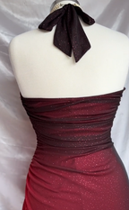 Beautiful Halter Birthday Party Dresses Red Formal Prom Dresses