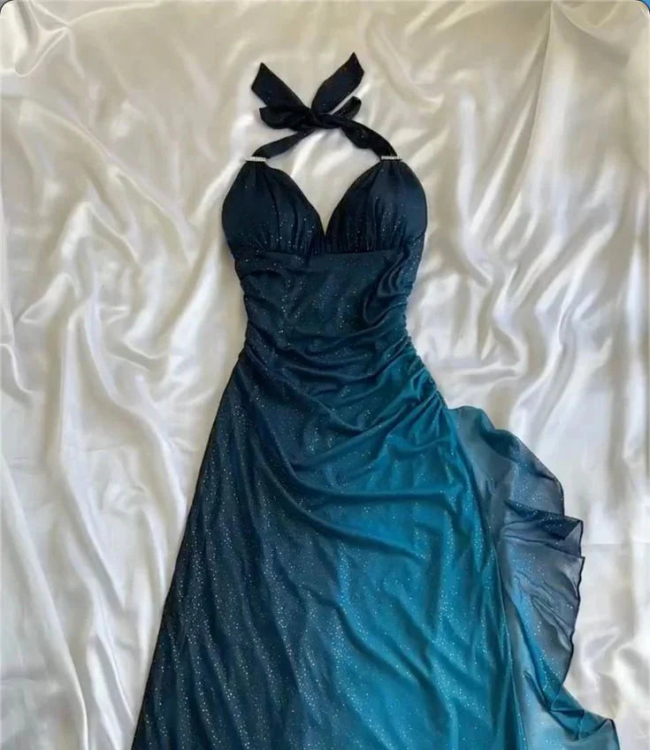 Beautiful Halter Birthday Party Dresses Red Formal Prom Dresses Main image