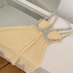 Beautiful Heavy Sequined Halter Neck Suspender Chiffon 17Th Birthday Homecoming Dresses