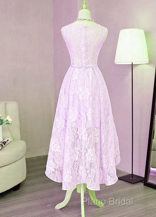 Beautiful Lavender Lace High Low Dresses , Short Formal Dresses Homecoming Dresses Secondary image