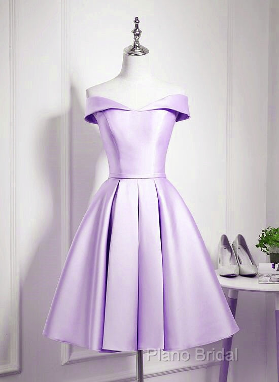 Beautiful Light Blue Satin Sweetheart Homecoming Dresses, Blue Short Formal Prom Dresses
