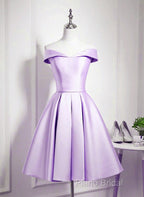 Beautiful Light Blue Satin Sweetheart Homecoming Dresses, Blue Short Formal Prom Dresses