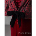 Beautiful Mermaid Off The Shoulder Long Red Formal Prom Dresses