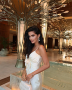 Beautiful Mermaid Spaghetti Straps Satin Long Party Dresses Formal Prom Dresses