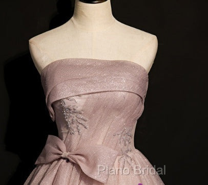 Beautiful Pink Tulle Sequins Strapless Pleats Beading Formal Prom Dresses Formal Ball Gown Brithday Quinceanera Dresses Secondary image
