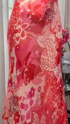 Beautiful Printed V-Neck Strapless Chiffon Mermaid Formal Prom Dresses