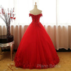 Beautiful Red Tulle Sweet 16 Gowns, Formal Prom Gowns, Red Party Dresses