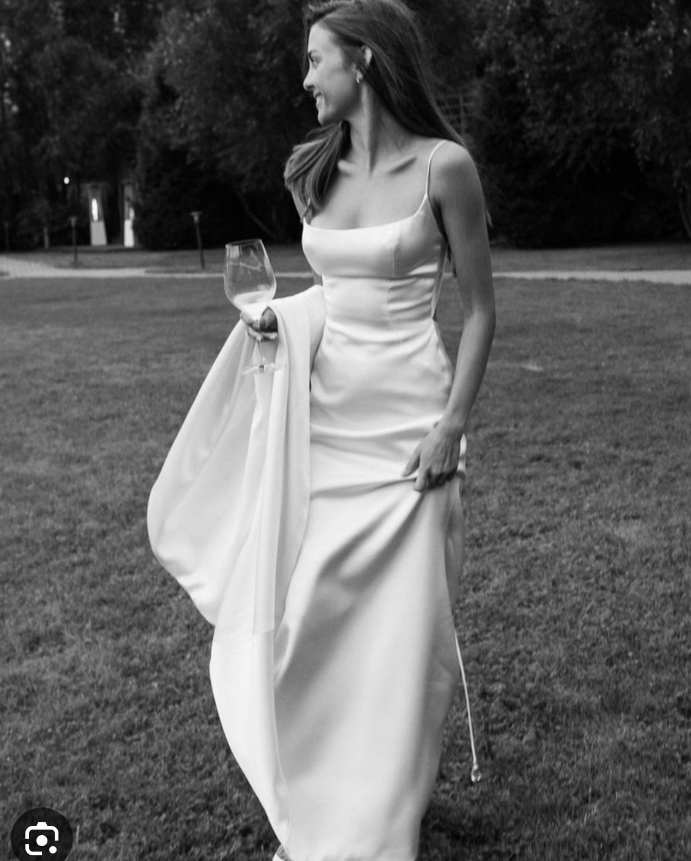 Beautiful Sheath Straps Long White Formal Prom Dresses Formal Evening Dresses