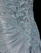 Beautiful Spaghetti Strap Mermaid Glitter Satin Long Formal Prom Backless Applique Formal Evening Gown Simple Wedding Dresses