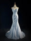 Beautiful Spaghetti Strap Mermaid Glitter Satin Long Formal Prom Backless Applique Formal Evening Gown Simple Wedding Dresses