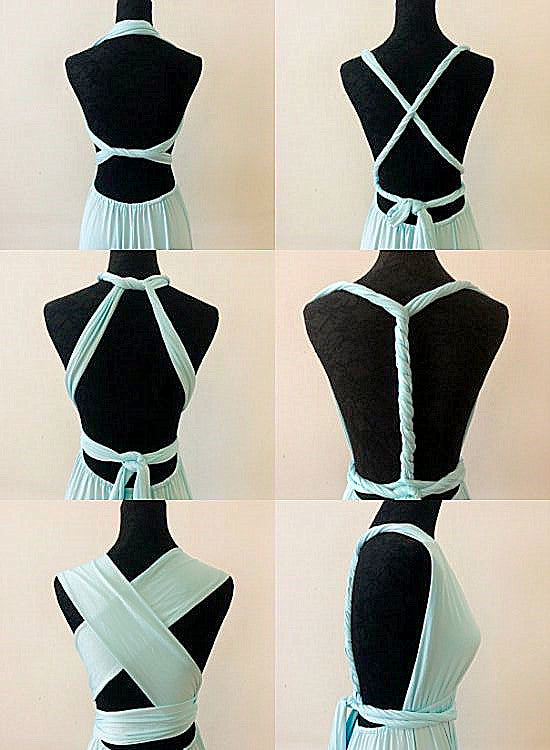 Beautiful Spandex Multi Way Bridesmaid Dresses, Women Summer Dresses,Convertible Dresses