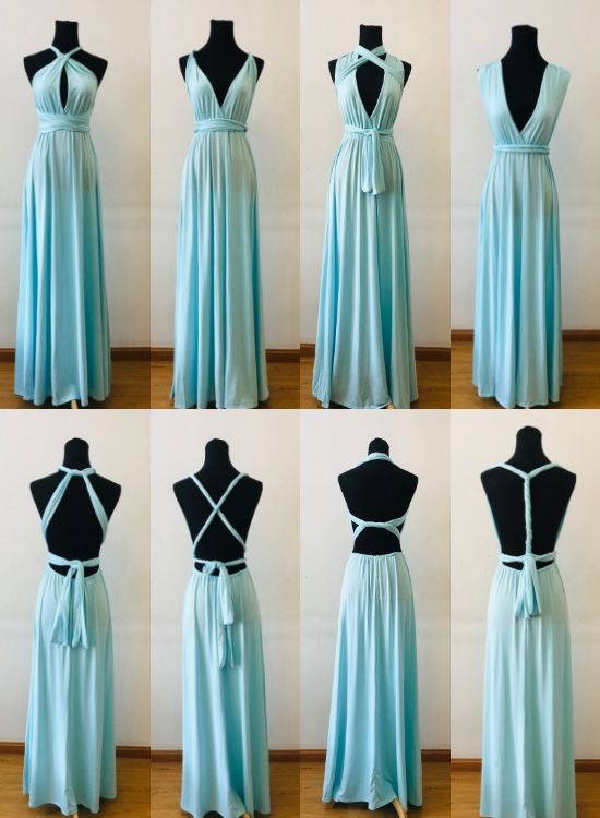 Beautiful Spandex Multi Way Bridesmaid Dresses, Women Summer Dresses,Convertible Dresses