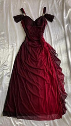 Beautiful Sweetheart Off Shoulder Long Party Dresses, A-Line Formal Prom Dresses