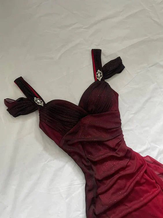 Beautiful Sweetheart Off Shoulder Long Party Dresses, A-Line Formal Prom Dresses