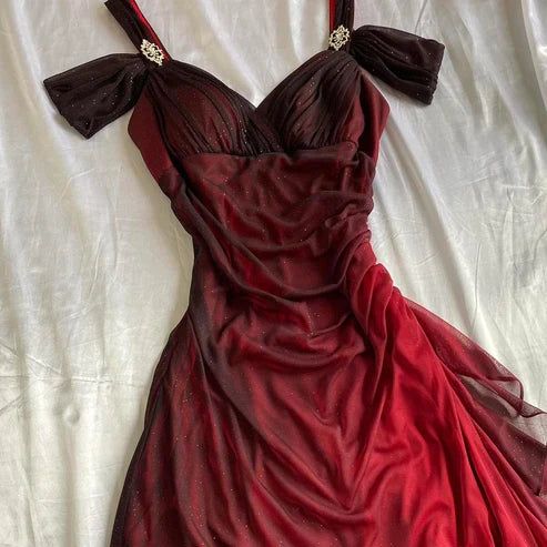Beautiful Sweetheart Off Shoulder Long Party Dresses, A-Line Formal Prom Dresses