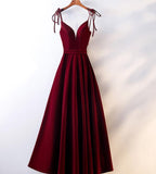 Beautiful Velvet Party Dresses, Straps Long Formal Prom Dresses
