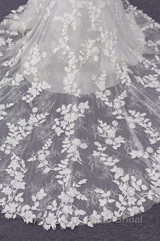 Best Spaghetti Strap Appliques Mermaid Wedding Dress