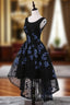 Black A-Line  Homecoming Dresses