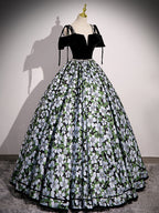 Black A-Line Satin Long Formal Prom Dresses, Black Long Evening Dresses