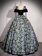Black A-Line Satin Long Formal Prom Dresses, Black Long Evening Dresses