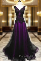 Tulle Long Formal Prom Dresses, Elegant Party Womens Dresses