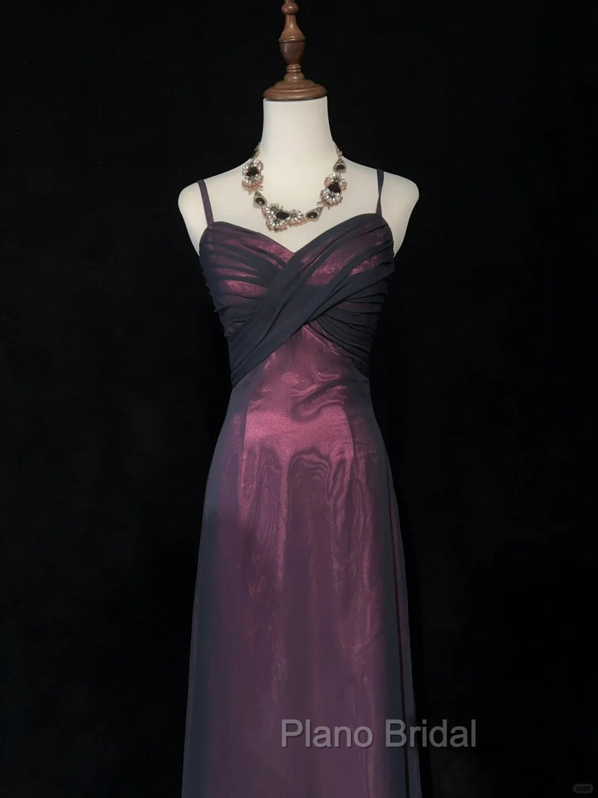 Black and Red Sweetheart Long Formal Dresses, Straps Long Formal Prom Dresses