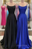 Black And Royal Blue Formal Prom Dresses, Formal Gown, Graduation School Party Dresses, Winter Formal Dresses