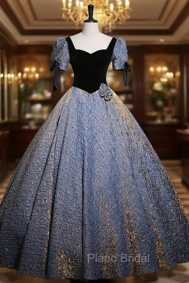 Black Ball Gown Short Sleeve Quinceanera Dresses Main image