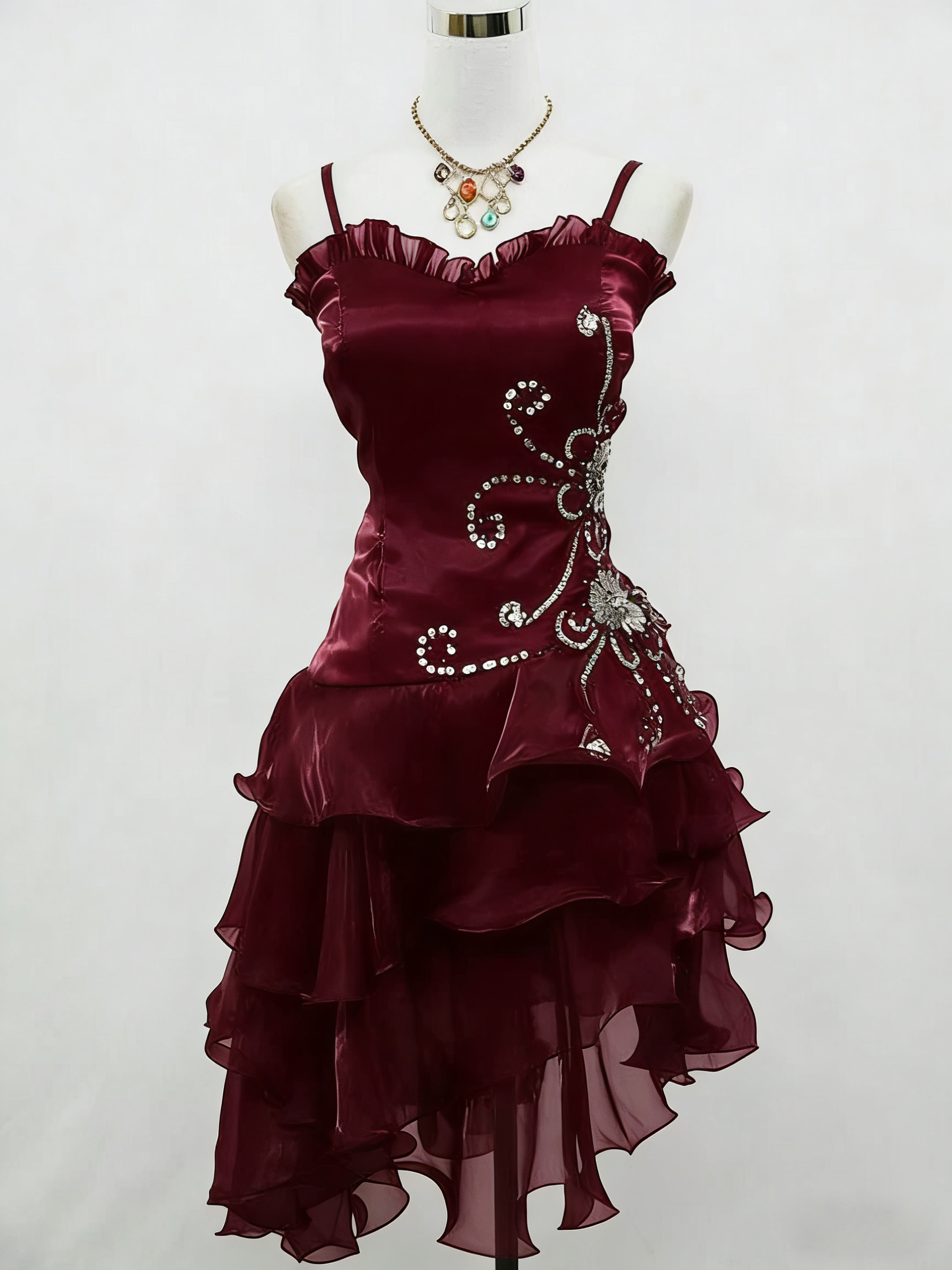 Black Chiffon Beaded Mini Satin Short Formal Prom Dresses Homecoming Dresses