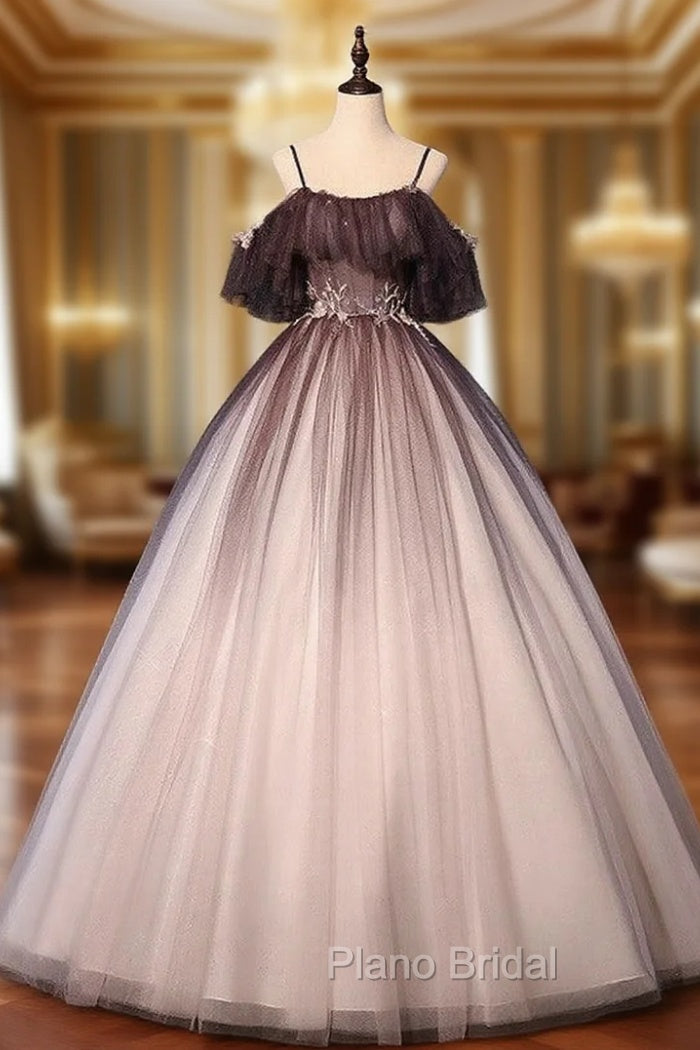 Black Fantasy Gradient Starry Sky Quinceanera Dresses Main image