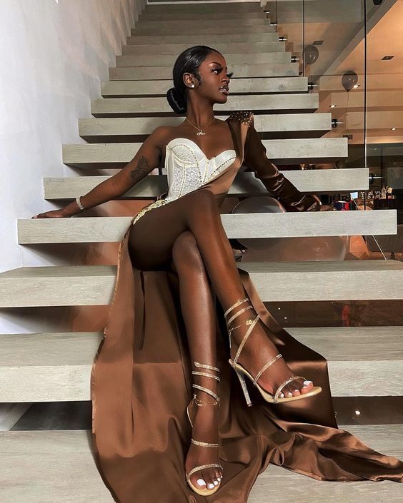 Black Girl Formal Prom Gown Long Formal Prom Dresses Secondary image