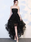 Black High Low Tulle And Applique Fashion Homecoming Dresses, Black Party Dresses, Tulle Party Dresses