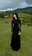 Black Lace Sexy A Line Long Sleeve Formal Evening Dresses Formal Prom Dresses Formal Gown