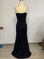 Black Long Formal Prom Dresses,Strapless Mermaid Formal Evening Dresses,Sparkle Tight Formal Prom Dresses