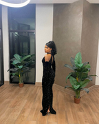 Black Mermaid Long Formal Prom Dresses, Fashion Formal Evening Dresses