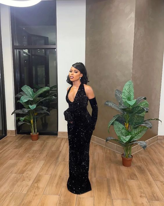 Black Mermaid Long Formal Prom Dresses, Fashion Formal Evening Dresses