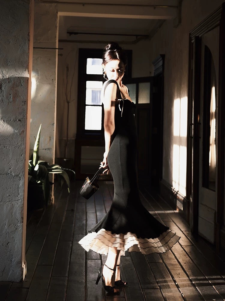 Black Mermaid Long Formal Prom Dresses Sweet Formal Party Dresses