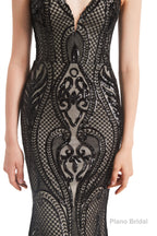 Mermaid Sequins Spaghetti Straps Prom Dresses With Detachable Train