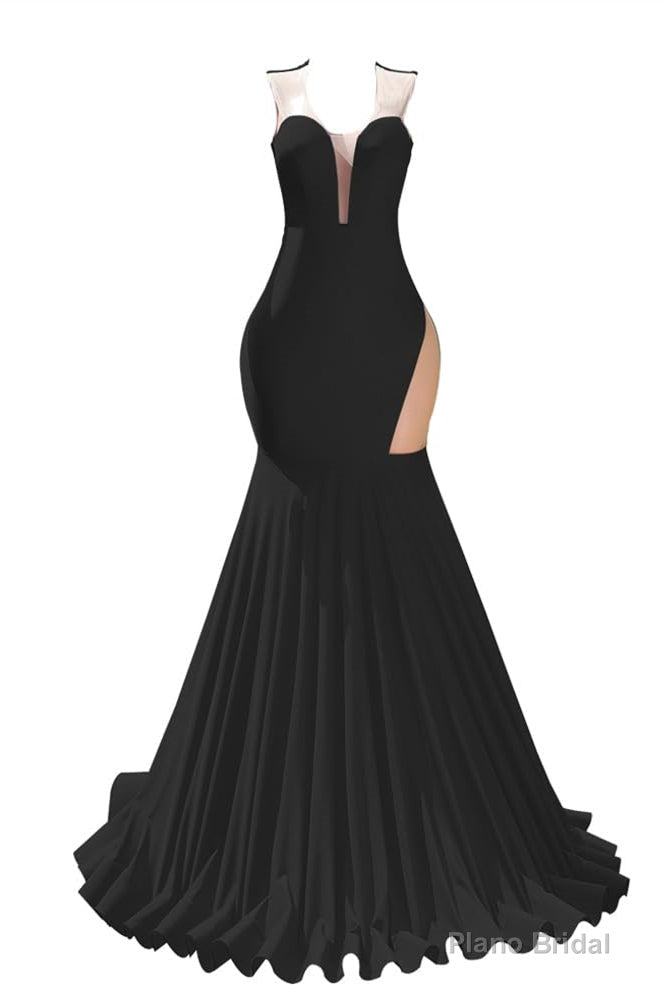 Black Prom Dresses Sexy Mermaid Women Evening Dress Sleeveless Open Back Secondary image