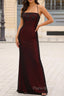 Black Red Spaghetti Straps Mermaid Maxi Dress with Beading