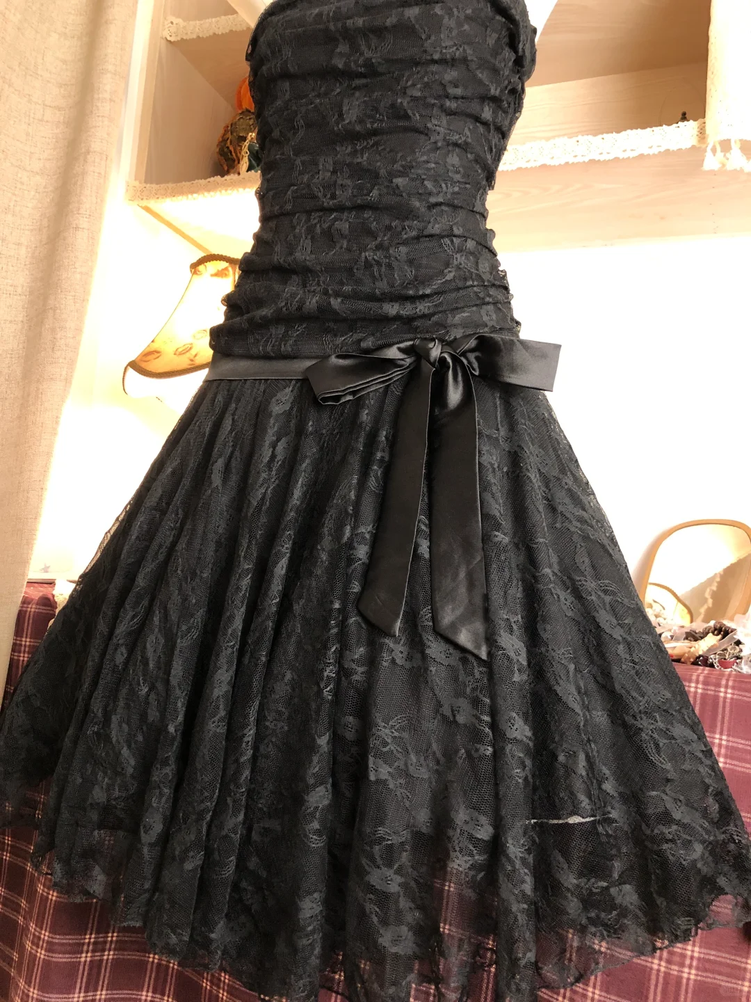 Black Strapless Lace Sexy A Line Short Birthday Outfits Formal Graduation Homecoming Dresses