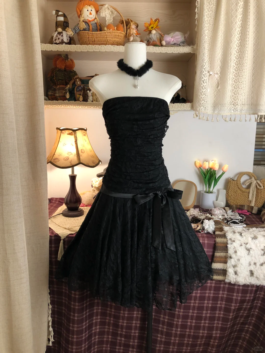 Black Strapless Lace Sexy A Line Short Birthday Outfits Formal Graduation Homecoming Dresses
