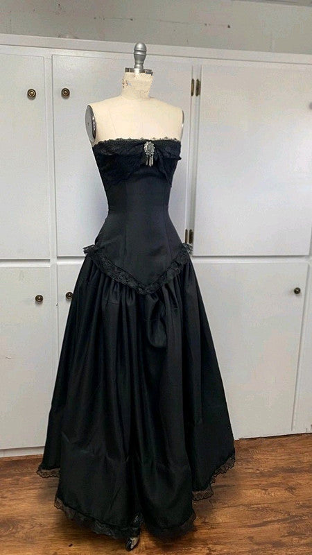 Black Strapless Vintage Formal Long Formal Prom Dresses Formal Evening Dresses Secondary image