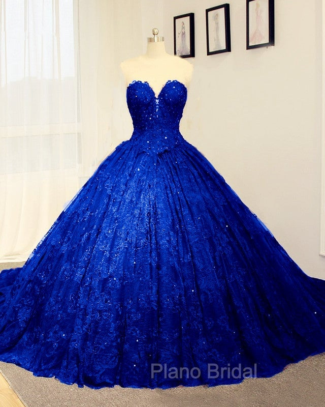 Black Sweetheart Lace Wedding Dresses Ball Gown