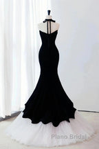 Black Sweetheart Mermaid Tulle Formal Prom Dresses