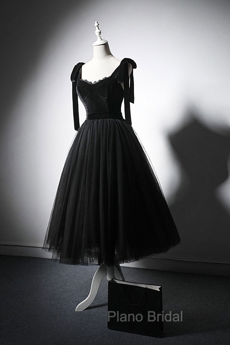 Black Tulle Short Formal Prom Dresses, Black Tulle Formal Dresses Secondary image