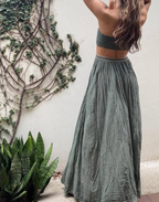 Purple Strapless Cut Out A-Line Long Party Dresses
