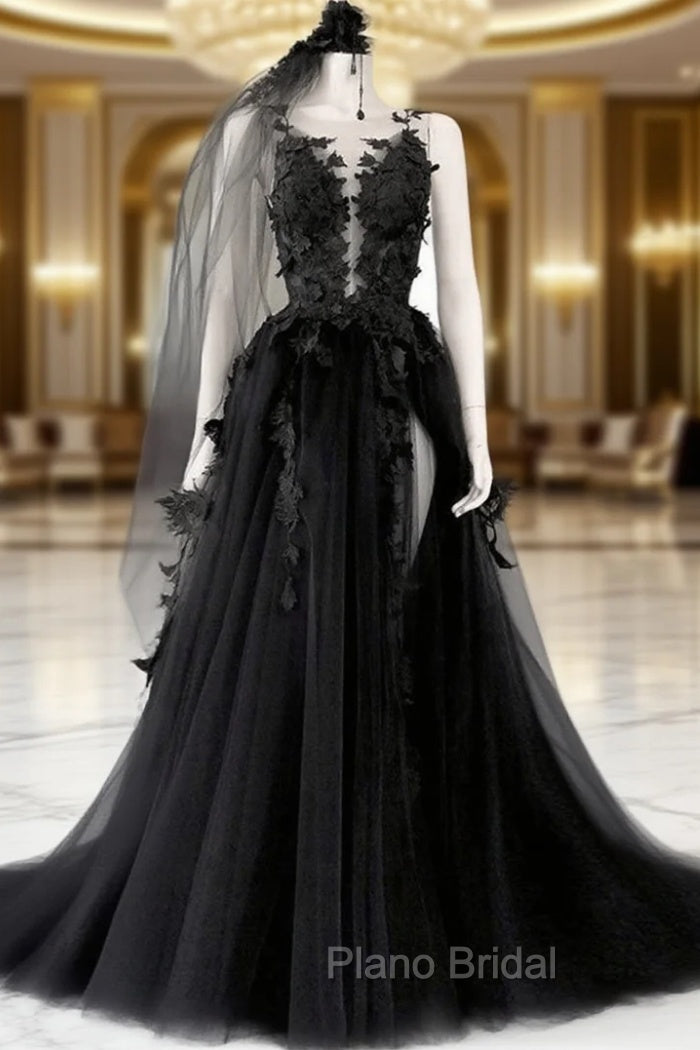 Black V Neck Backless Lace Formal Prom Dresses, Open Back Black Lace Formal Graduation Dresses