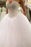 Bling Bling Sweetheart Drop Waist Wedding Princess Dresses Lace Appliques
