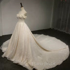 Bling Bling Wedding Dresses Sequins Off Shoulder